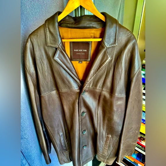 *** Designer 100% Leather Jacket - Andrew Marc NYC (XL) *** - Picture 2 of 6